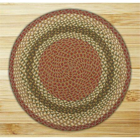 CAPITOL EARTH RUGS Olive-Burgundy-Gray Round Rug 17-024